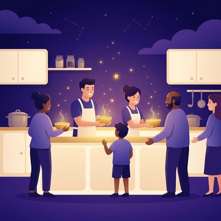 Soup kitchens illustration